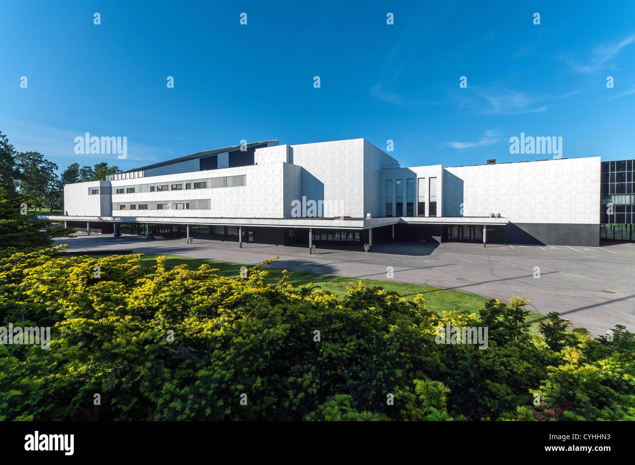 Finlandia Hall designed by the Finnish architect Alvar Aalto in Helsinki, Finland Stock Photo