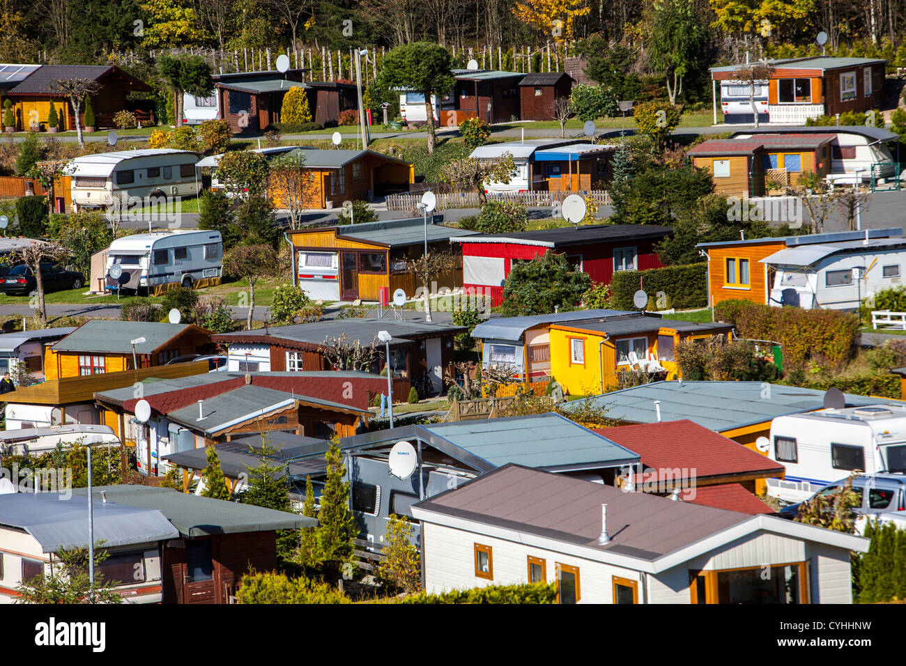 All year open trailer park in Witerberg, Sauerland, a north western