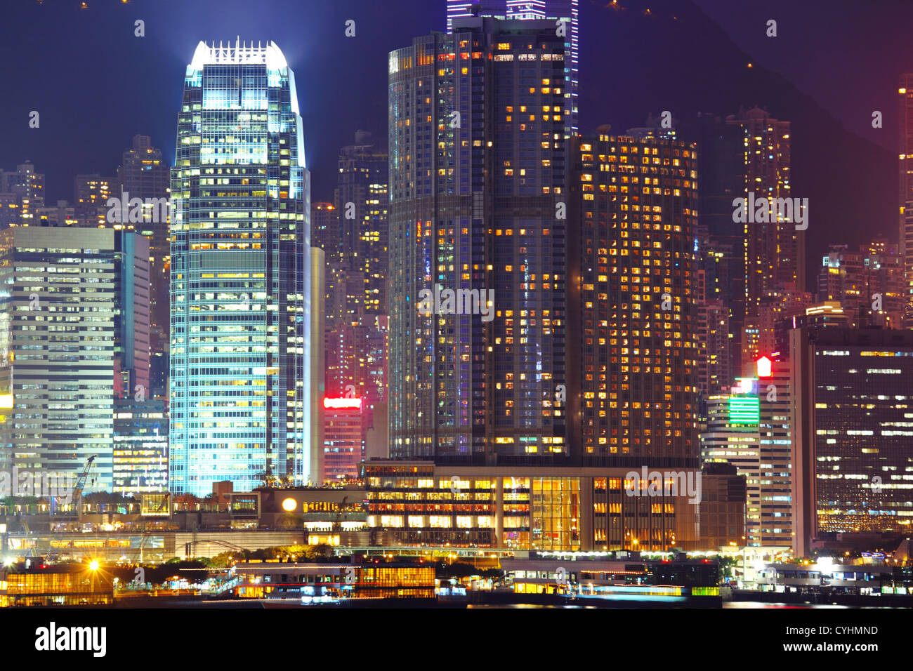 Hong Kong cityscape at night Stock Photo - Alamy