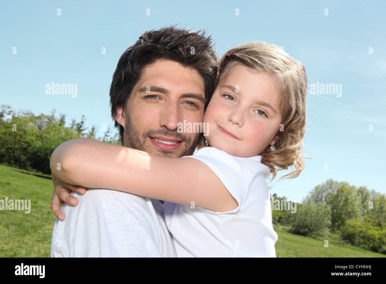 Father and daughter at the park Stock Photo - Alamy