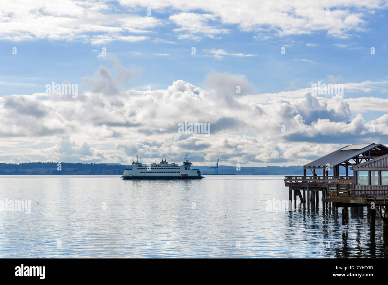 Washington State Ferries ferry at Port Townsend, Olympic Peninsula, Washington, USA Stock Photo
