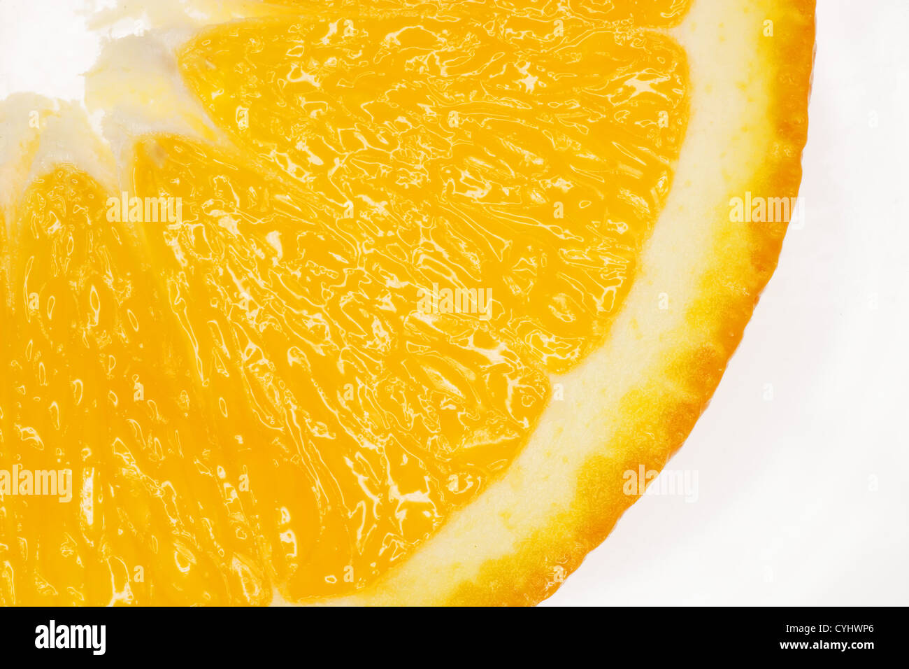 Orange slice isolated on a white background Stock Photo - Alamy
