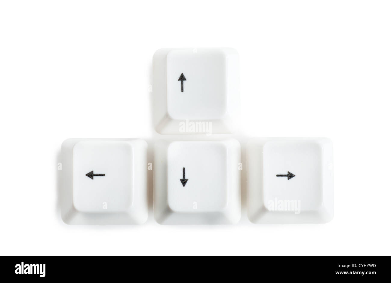 Four keys of keyboard with arrows Stock Photo - Alamy