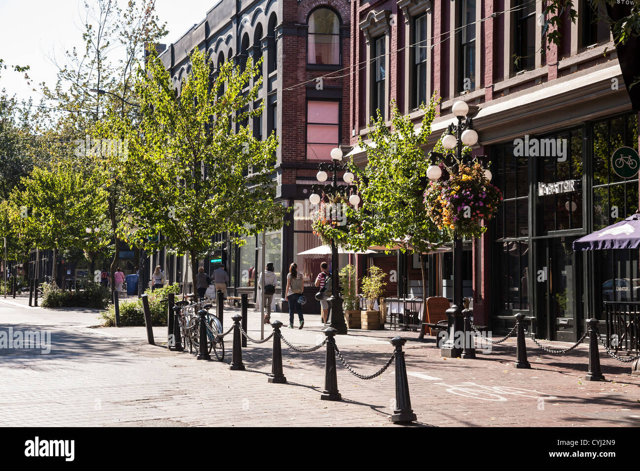 Street Scene, Gastown, Vancouver, CA Stock Photo