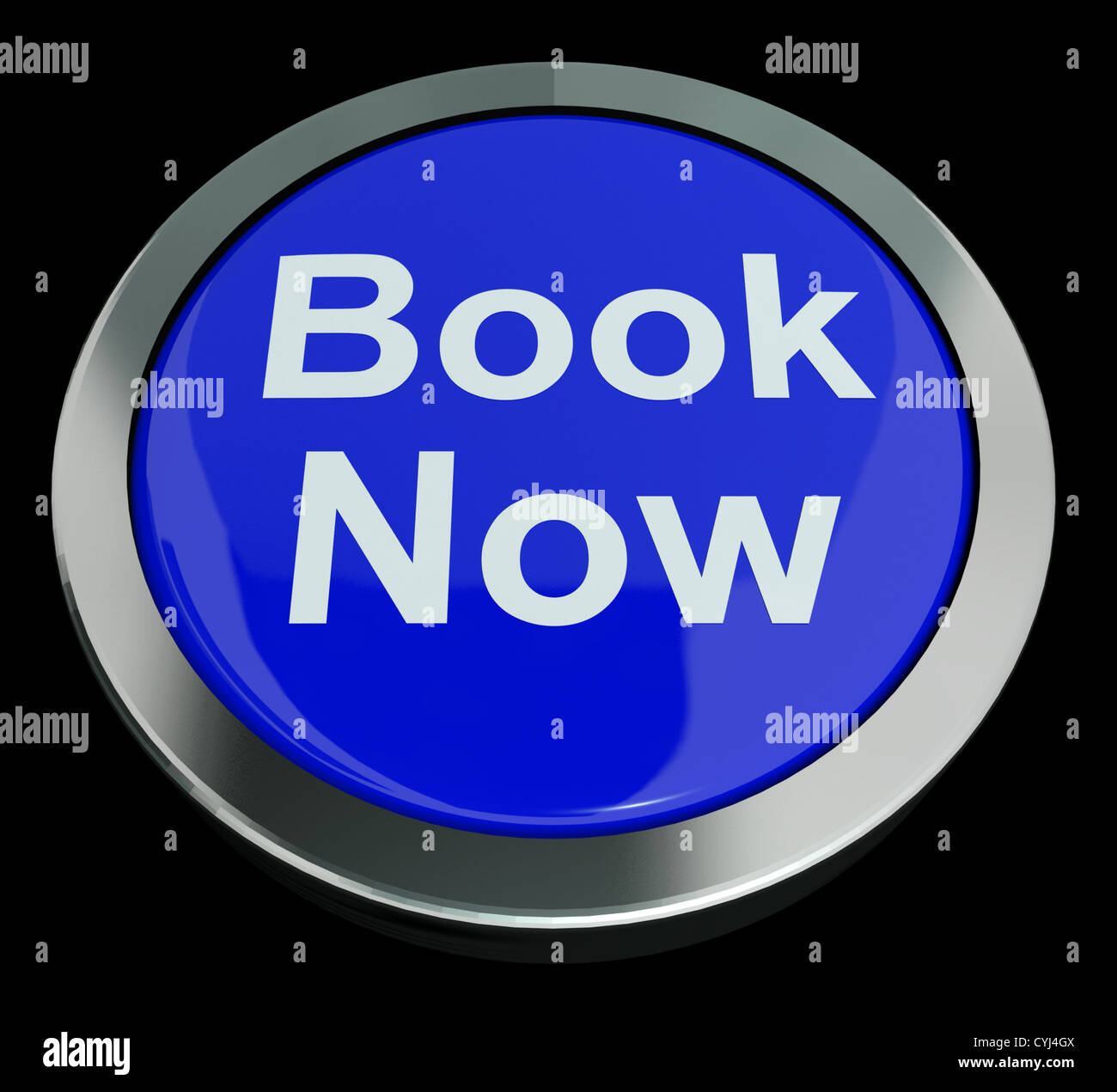 Blue Book Now Button For Hotel Or Flight Reservations Stock Photo