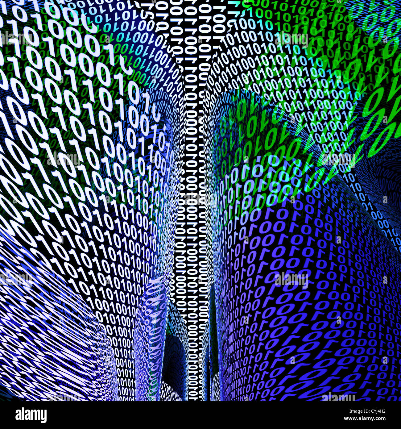Abstract Binary Codes Background Showing Technology And Computer Data Stock Photo