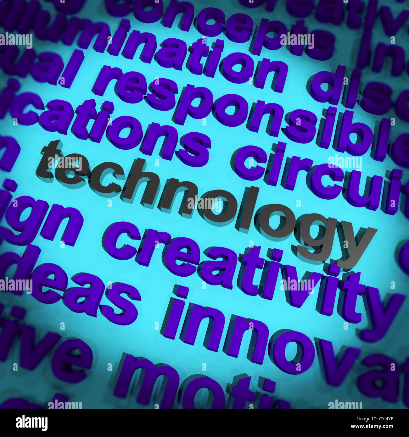 Technology Word Showing Innovation Software Improvement And Hi Tech Stock Photo