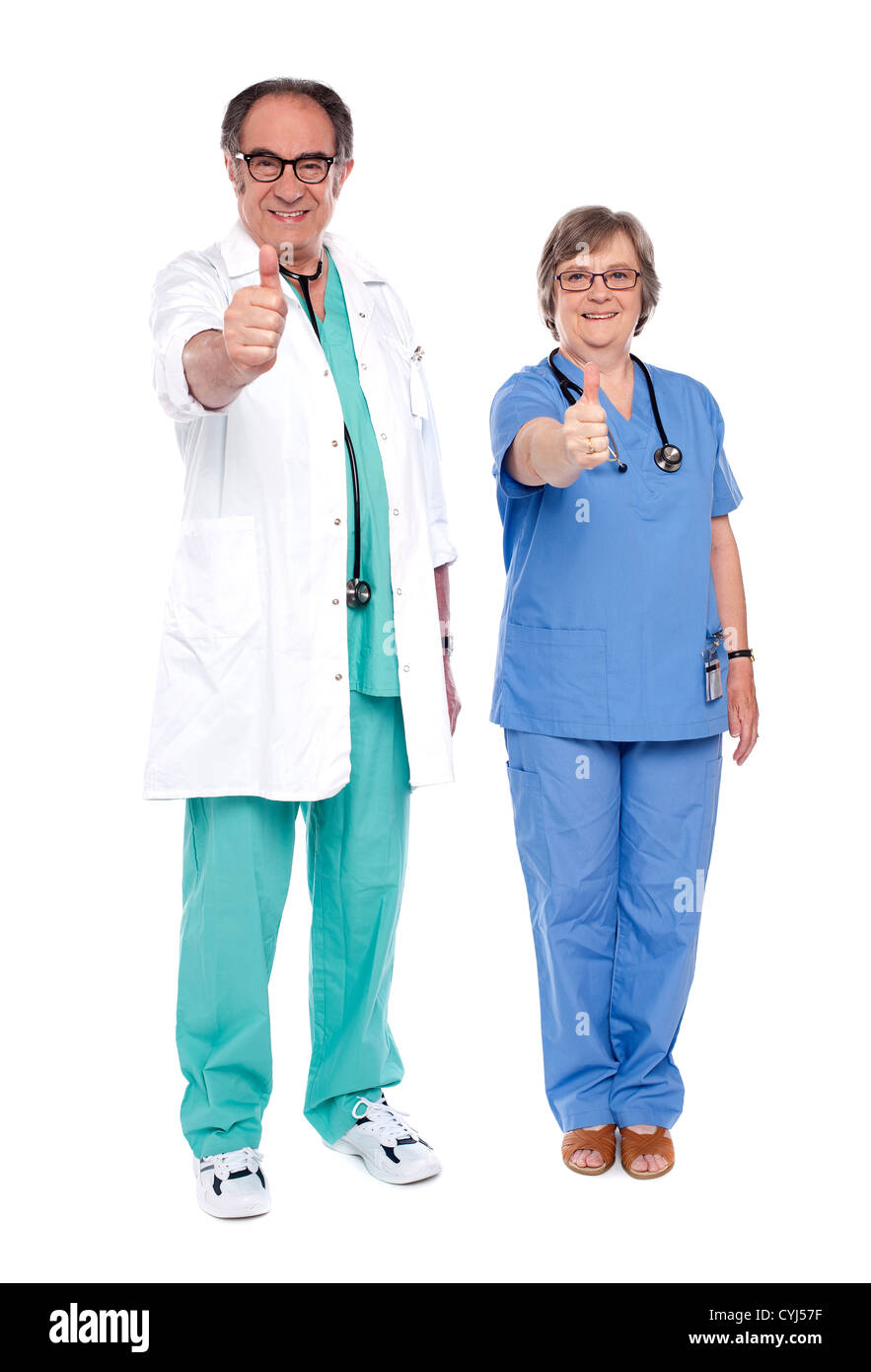 Thumbs up senior doctor work hi-res stock photography and images - Alamy