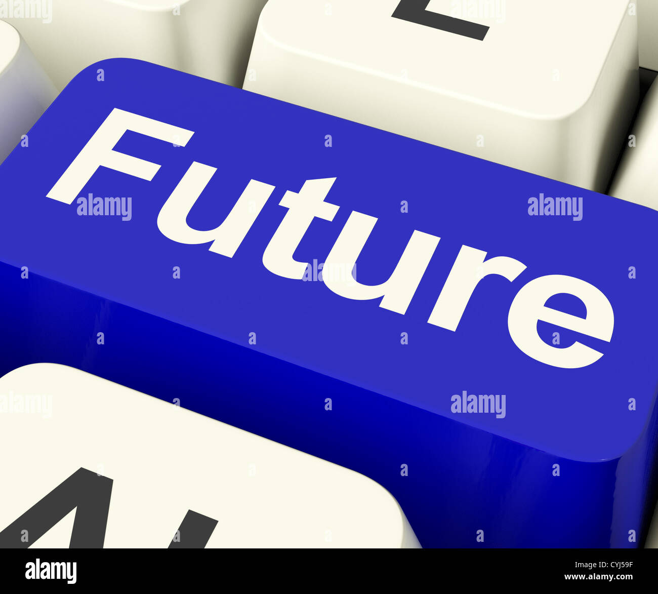 Future Key Showing Prediction Forecasting Or Prophecies Stock Photo