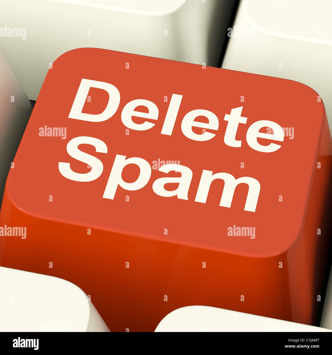 Delete Spam Key For Removing Unwanted Emails Stock Photo