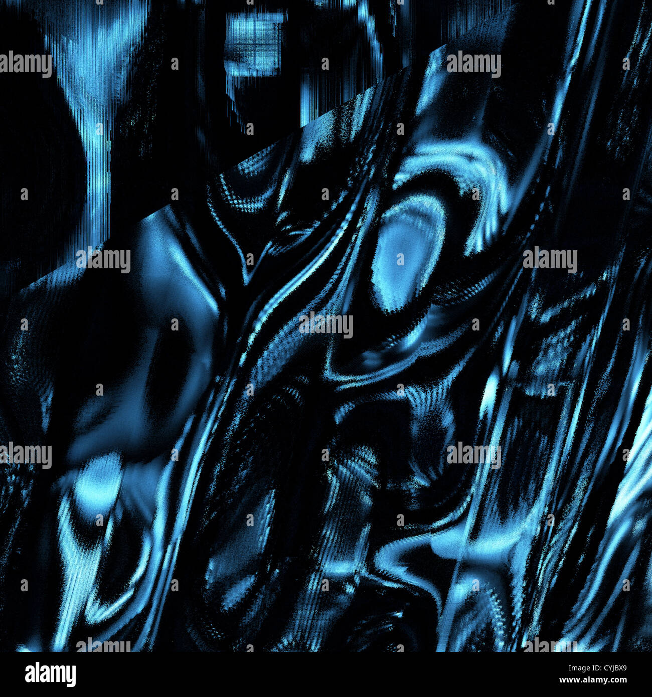 Shiny Blue Foil Like Background Reflective Bumpy And Crinkled Stock Photo