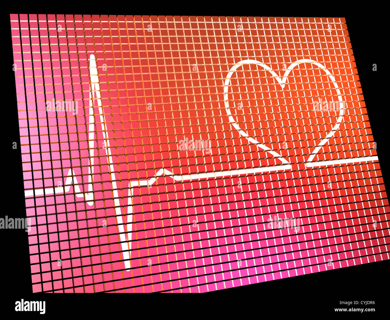 Heart Rate Display Monitor Shows Cardiac And Coronary Health Stock