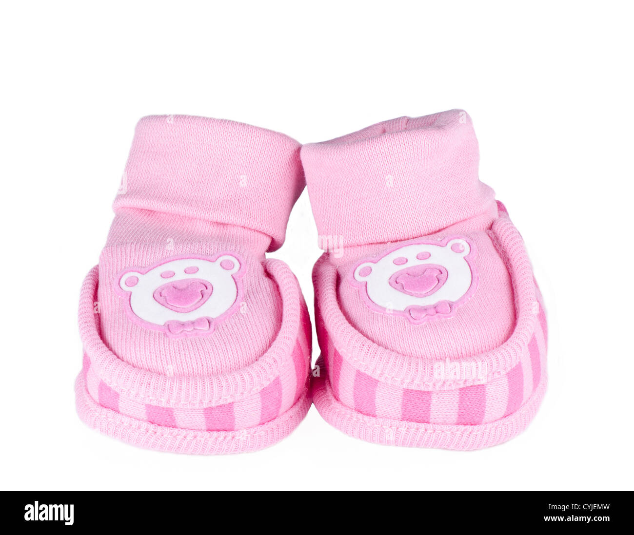 Pink baby shoes isolated Stock Photo - Alamy