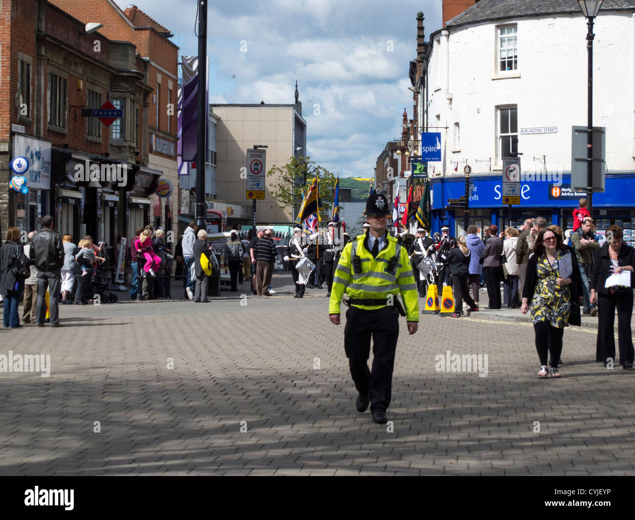 Chesterfield Council parade through the town for the New Mayor with
