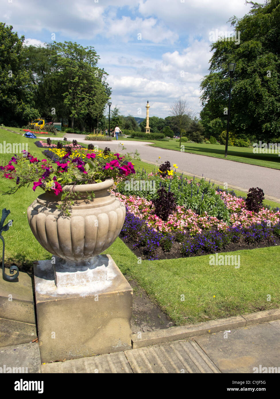 Weston park with museum in the background a municipal parkland in the heart of Sheffield South Yorkshire England Stock Photo