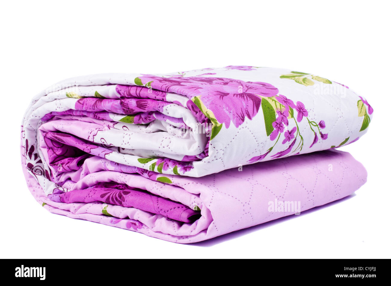 Bed sheets isolated close up Stock Photo
