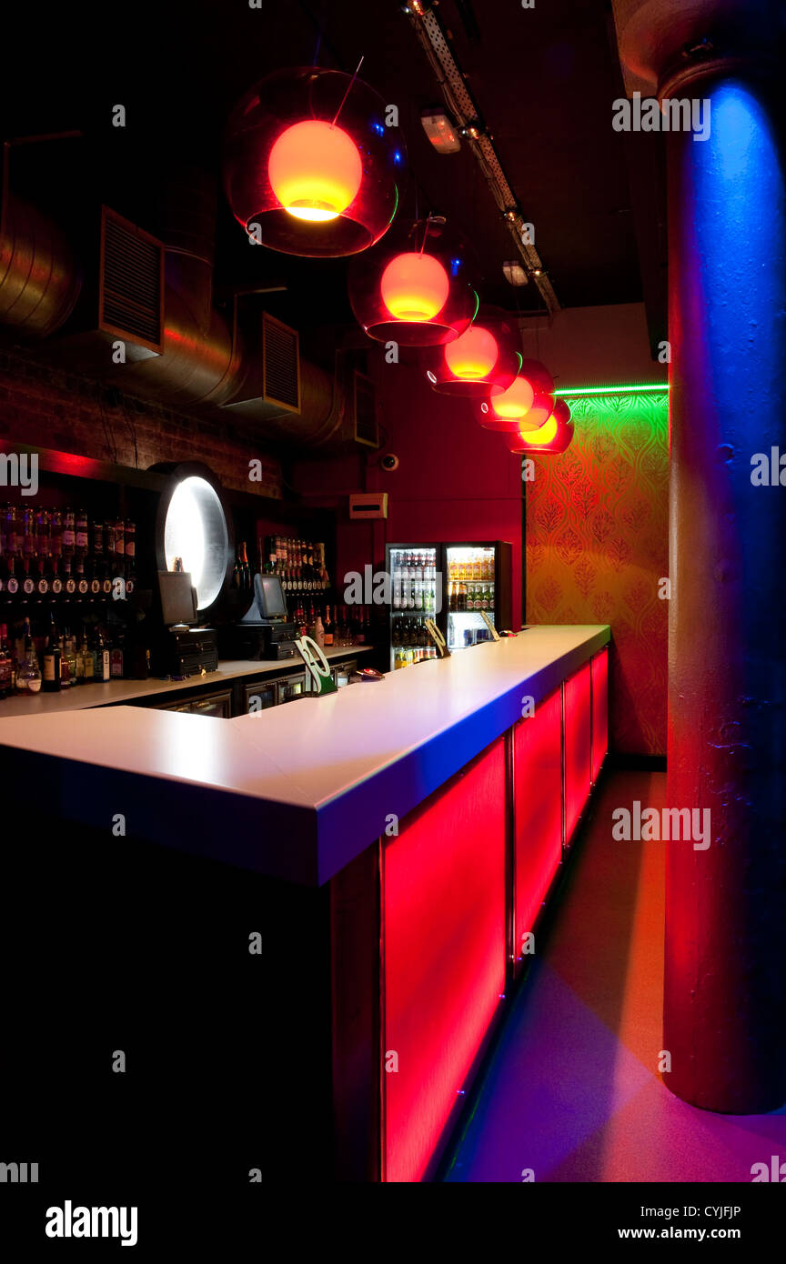 Night club bar area, interior design Stock Photo - Alamy