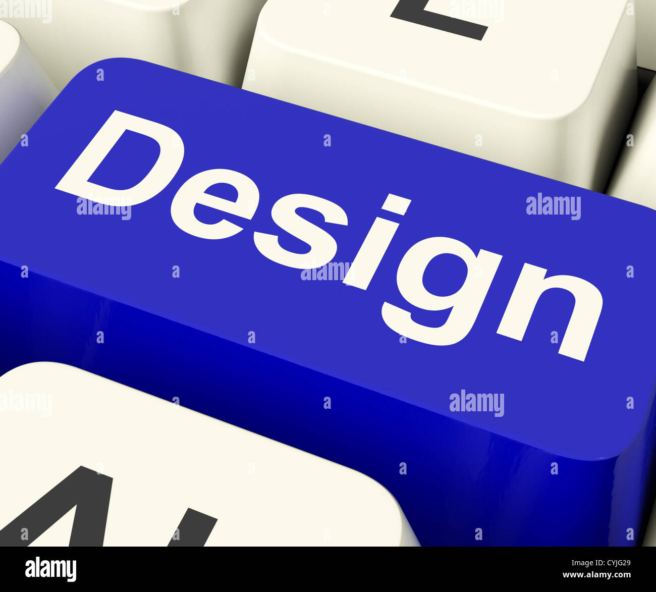 Design Computer Key Means Creative Artwork Online Stock Photo