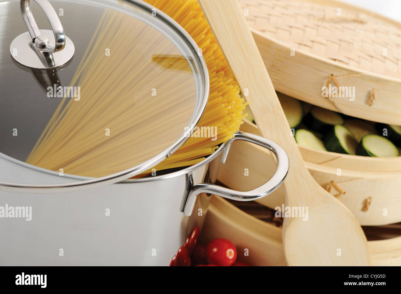 tools for cooking italian pasta Stock Photo Alamy