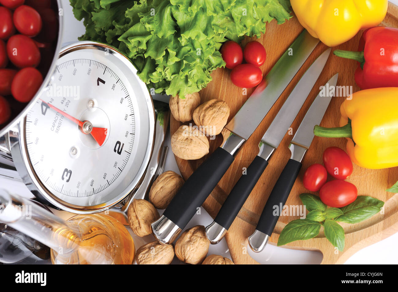 tools for cooking italian style Stock Photo