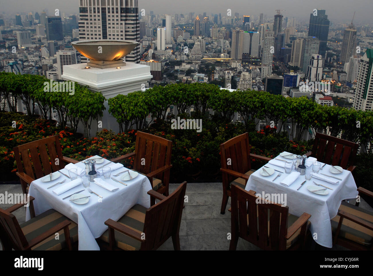 Restaurant, Sirocco, Dome,  State Tower. Bangkok, Sky Bar, Sight, Thailand, Asia Stock Photo