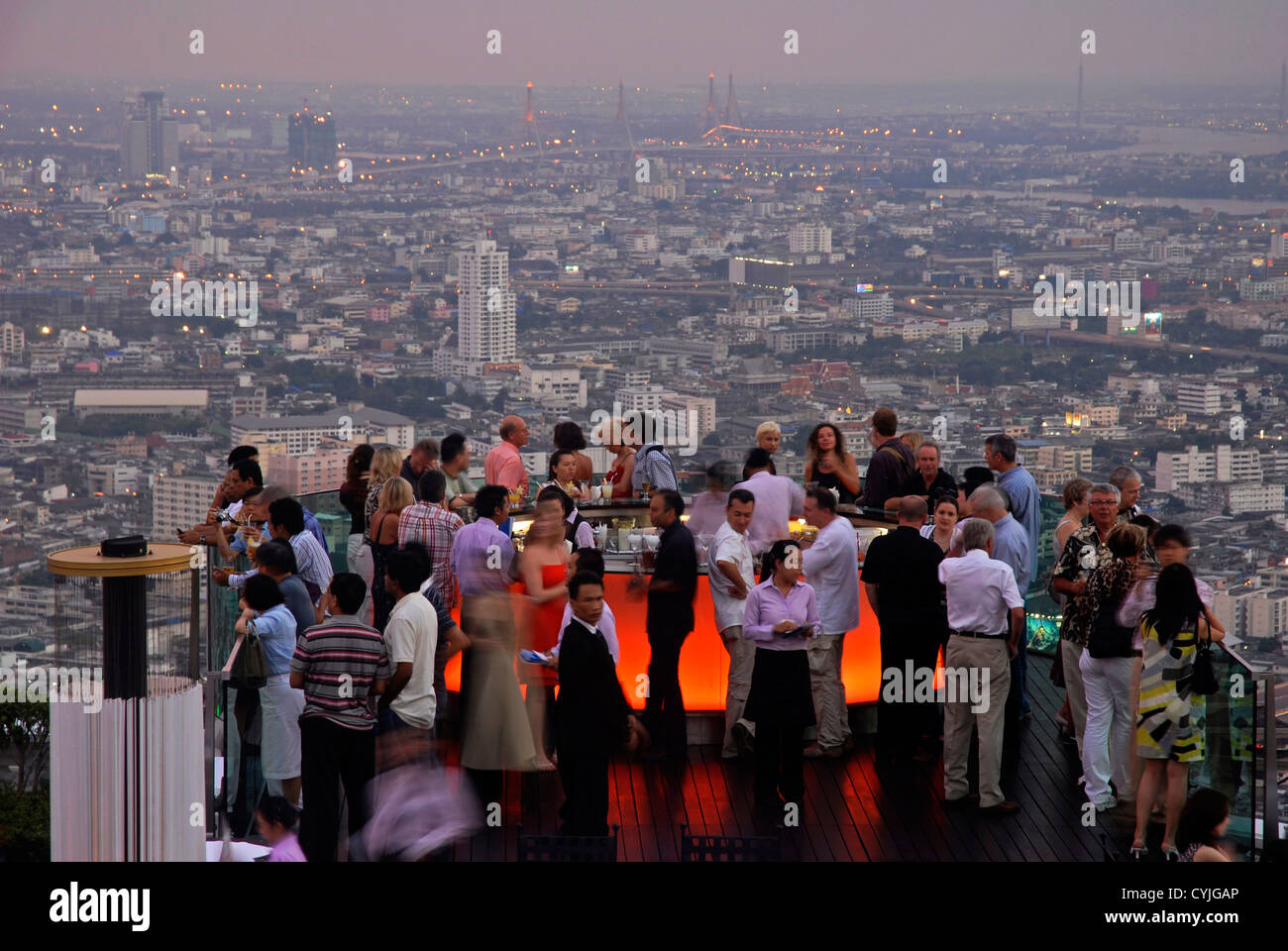 View, Panoramic, people, Nightlife, Bangkok, Sirocco, Dome, Sky Bar