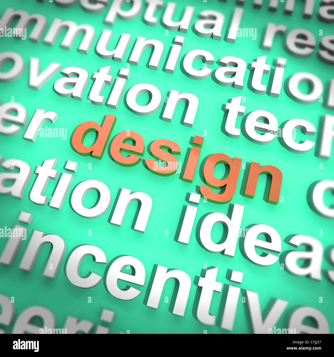 Design Word Meaning Creative Artwork Concept Creations Stock Photo
