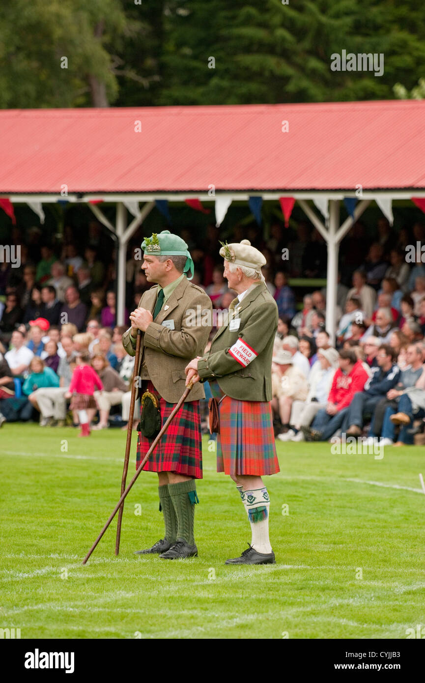 Competition judges at the Braemar Highland Games ('Braemar Gathering'), Scotland Stock Photo