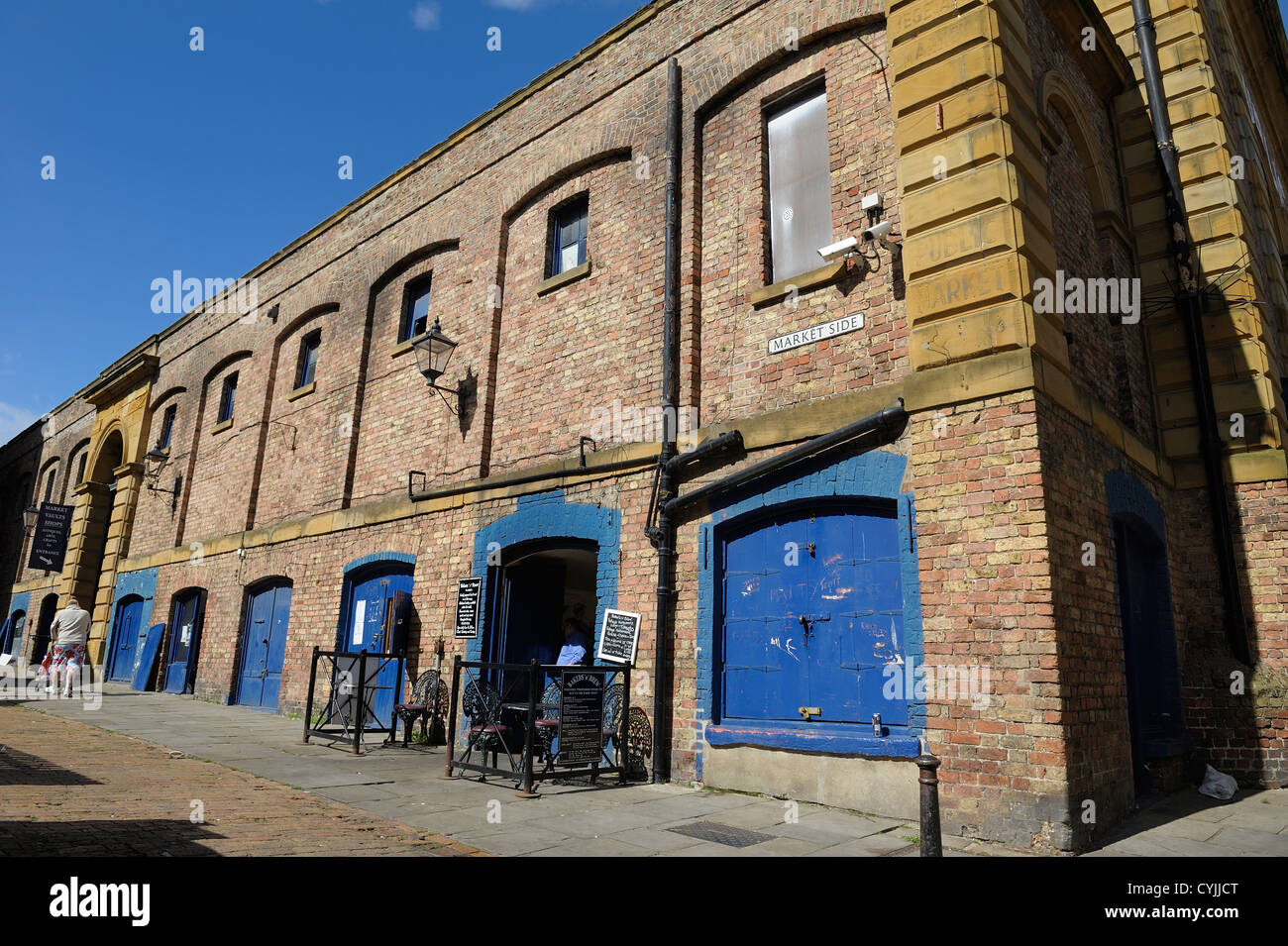 indoor market building Market Hall & Vaults Scarborough england uk Stock Photo