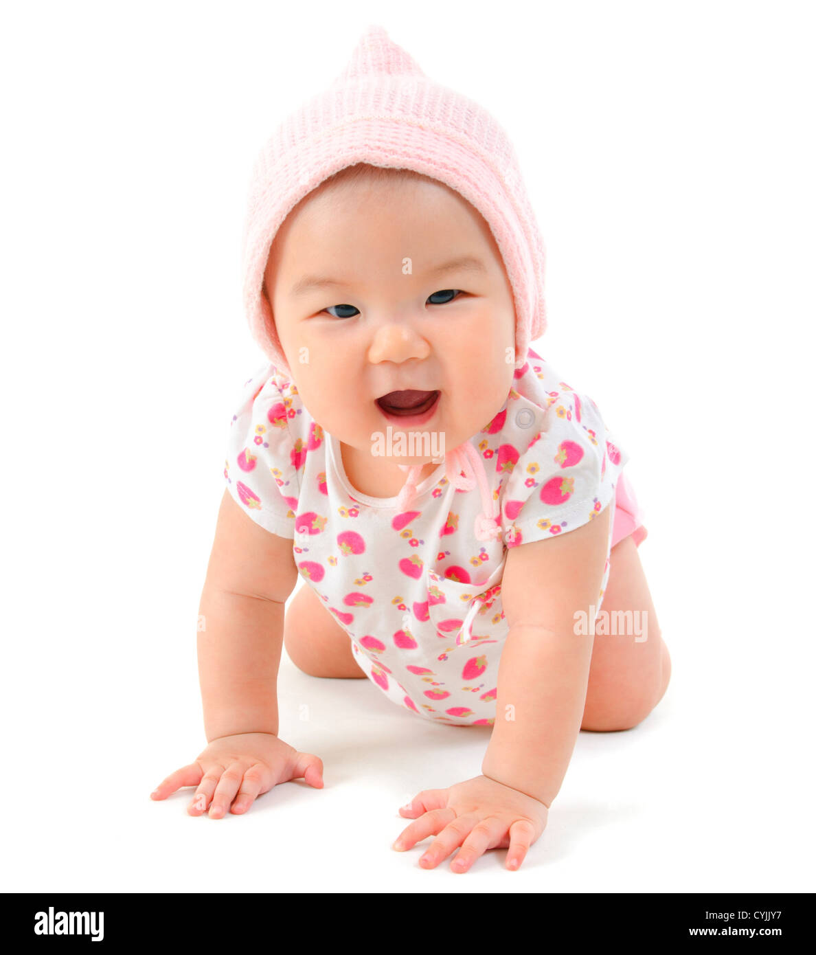 Portrait crawling baby girl hires stock photography and images Alamy