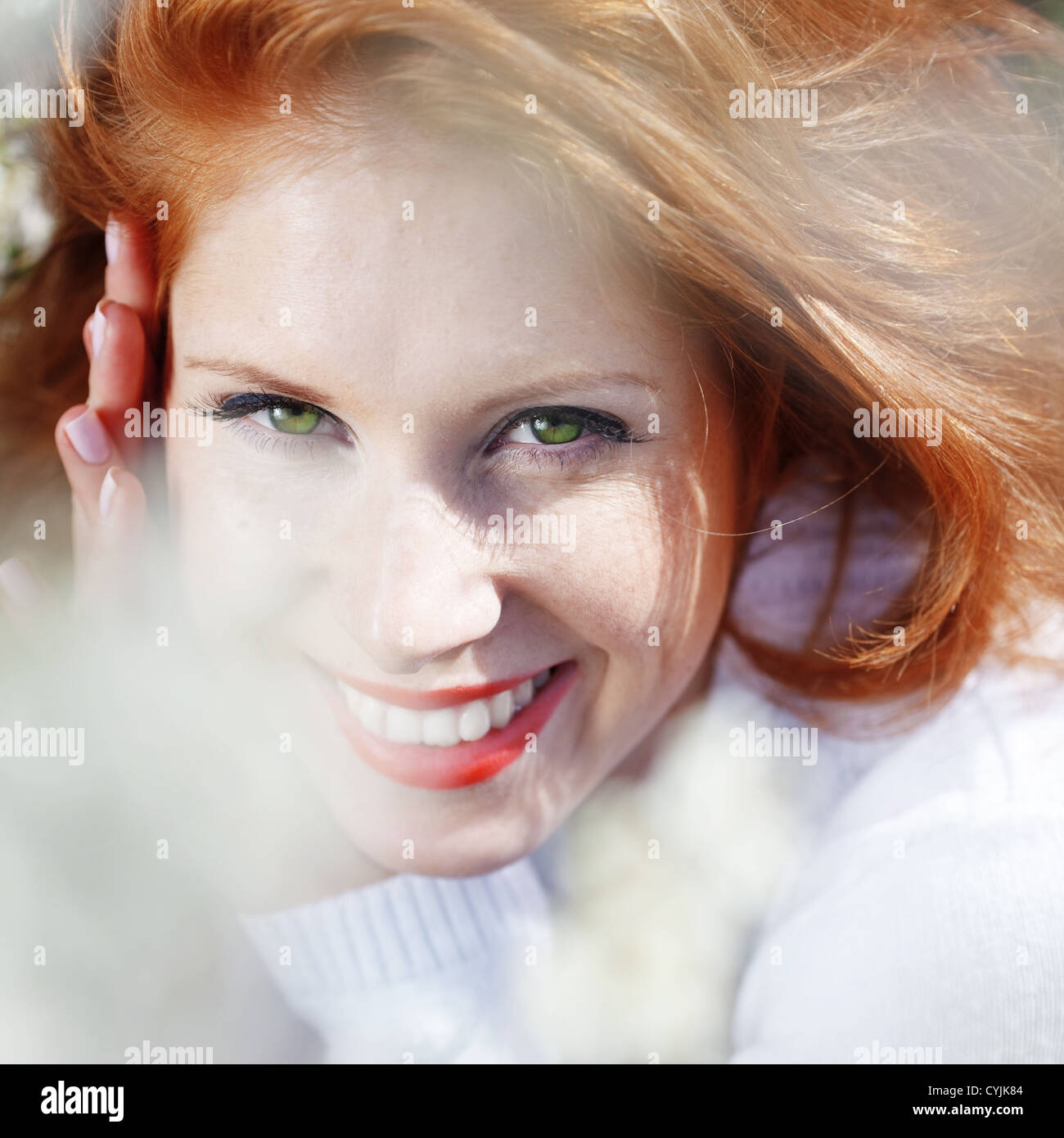 Portrait of beautiful redheaded girl Stock Photo - Alamy