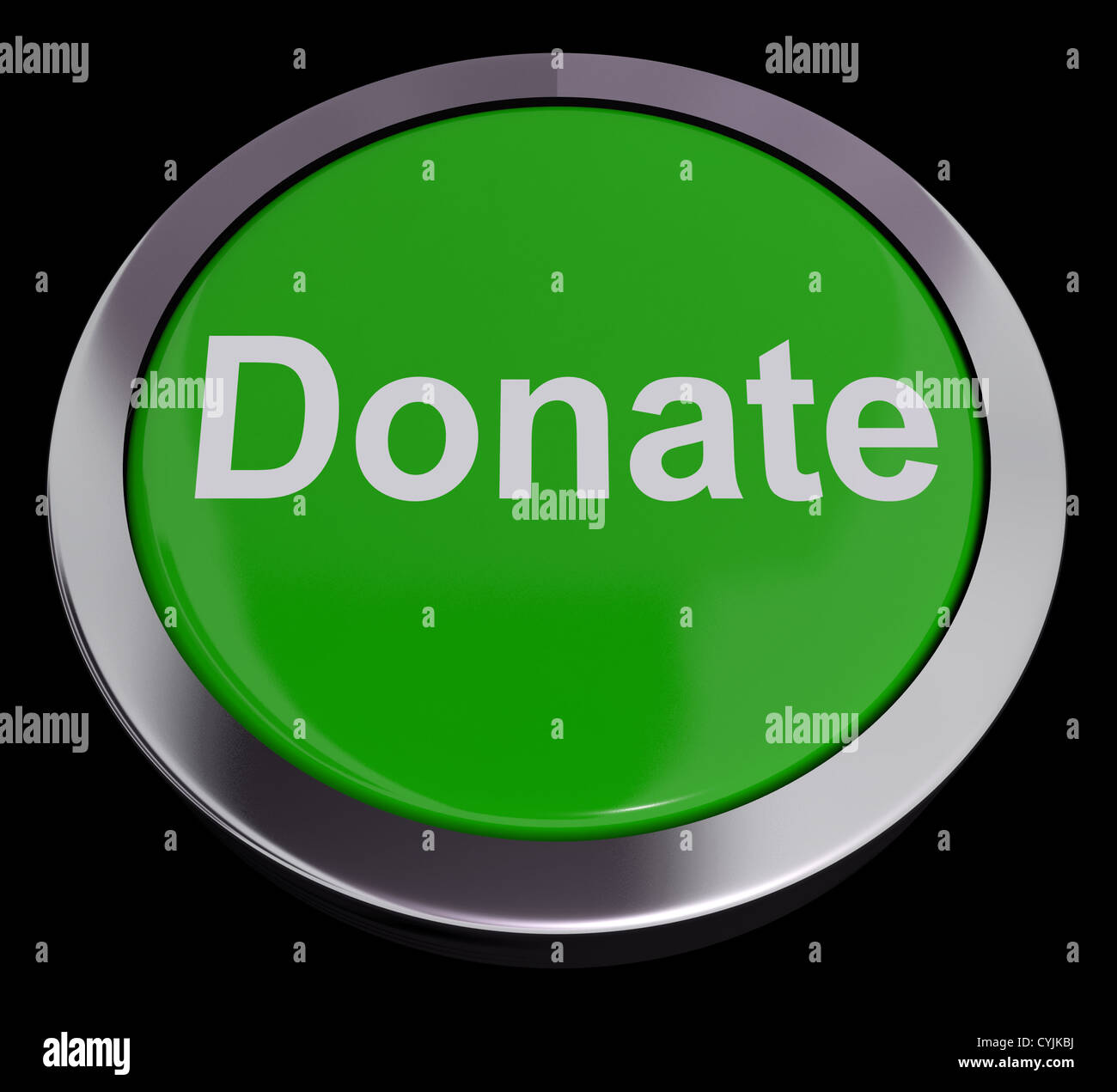 Donate Button Green Showing Charity And Fundraising Stock Photo Alamy