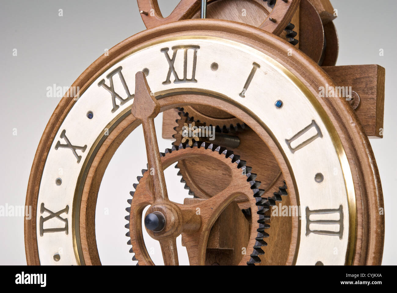 Antique looking clock dial showing time about twelve Stock Photo Alamy