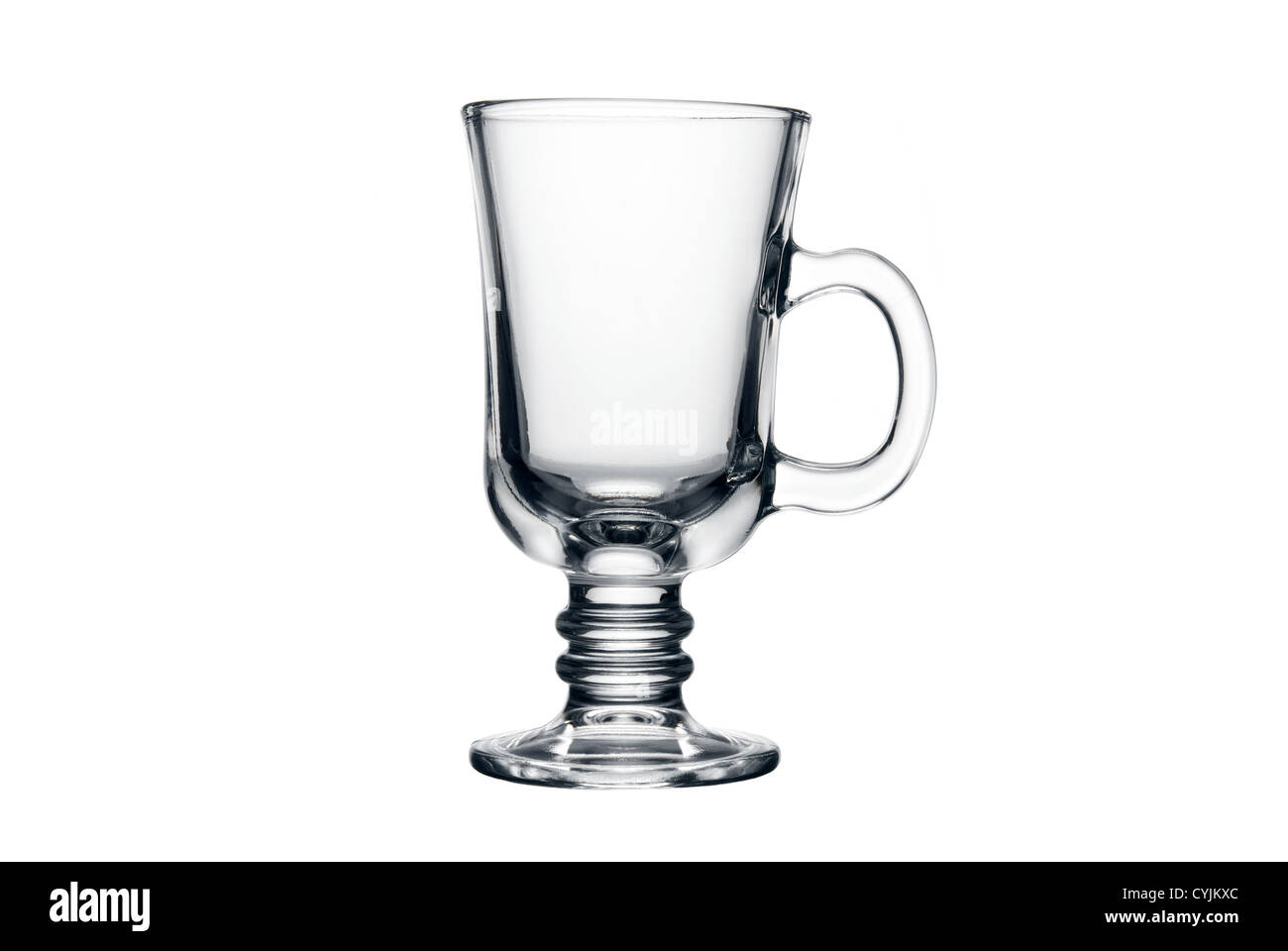 Empty tea glass isolated on a white background Stock Photo