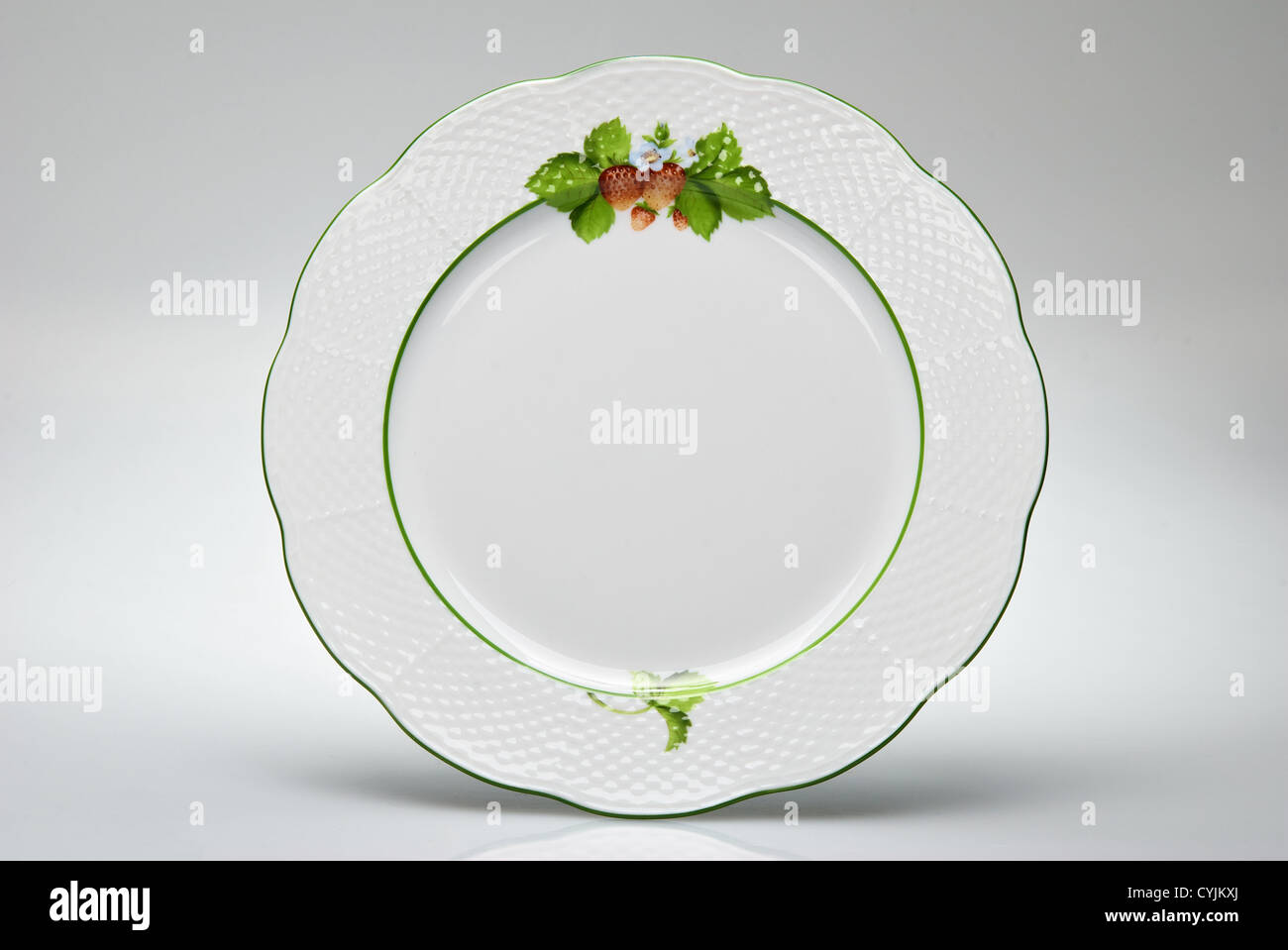 Handpainted empty dinner plate isolated on white Stock Photo Alamy