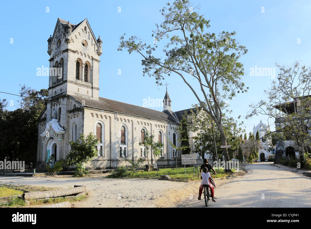 Roman catholic church at the Holy Ghost Mission, built 1914 in Bagamoyo, Tanzania Stock Photo