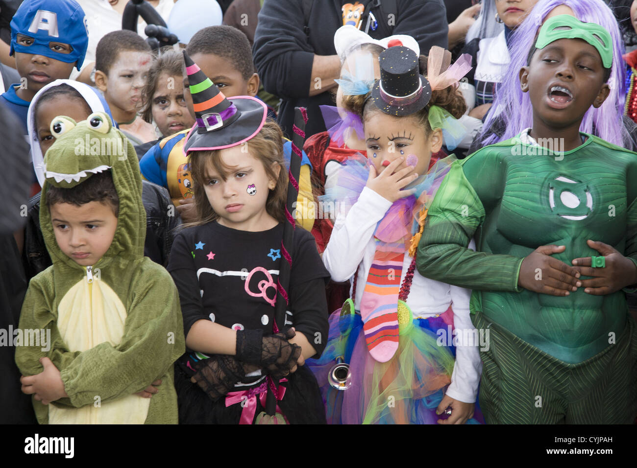 Coney Island Halloween Parade in Brooklyn, NY. Children in costume