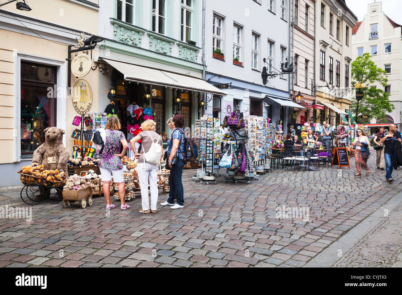 shops in Nikolaiviertel, Berlin, Germany Stock Photo