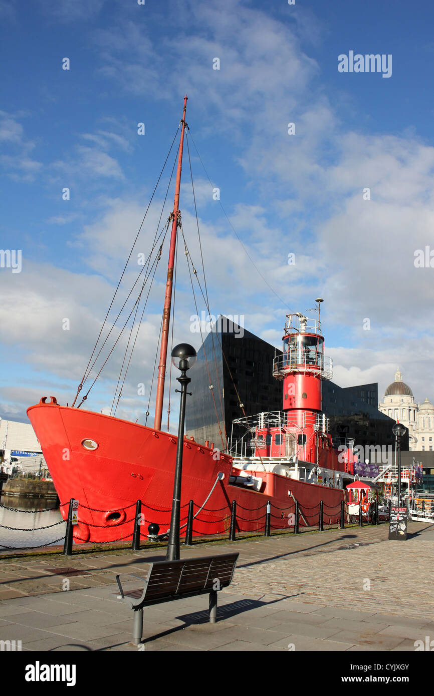 The Mersey Bar Lightship 'Planet' now a Museum, Bar and Cafe Stock Photo