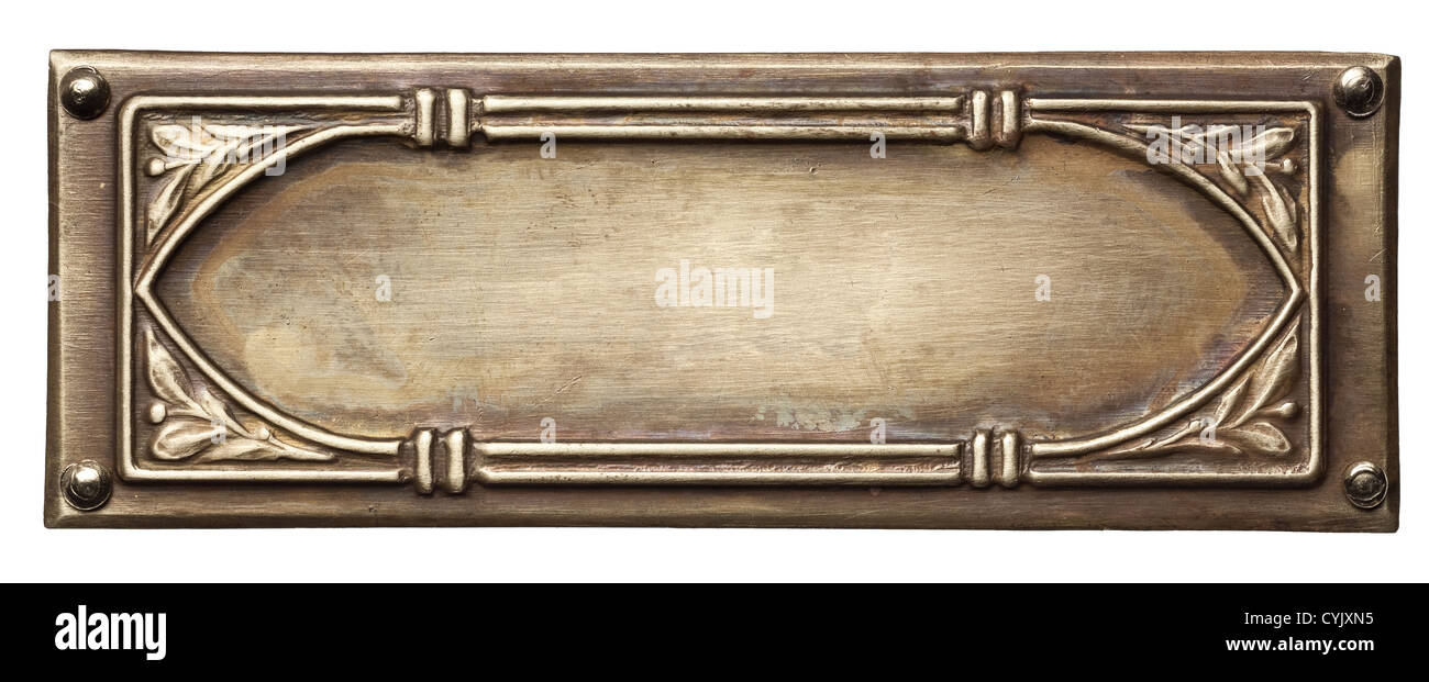 Vintage ornate metal frame, isolated Stock Photo Alamy