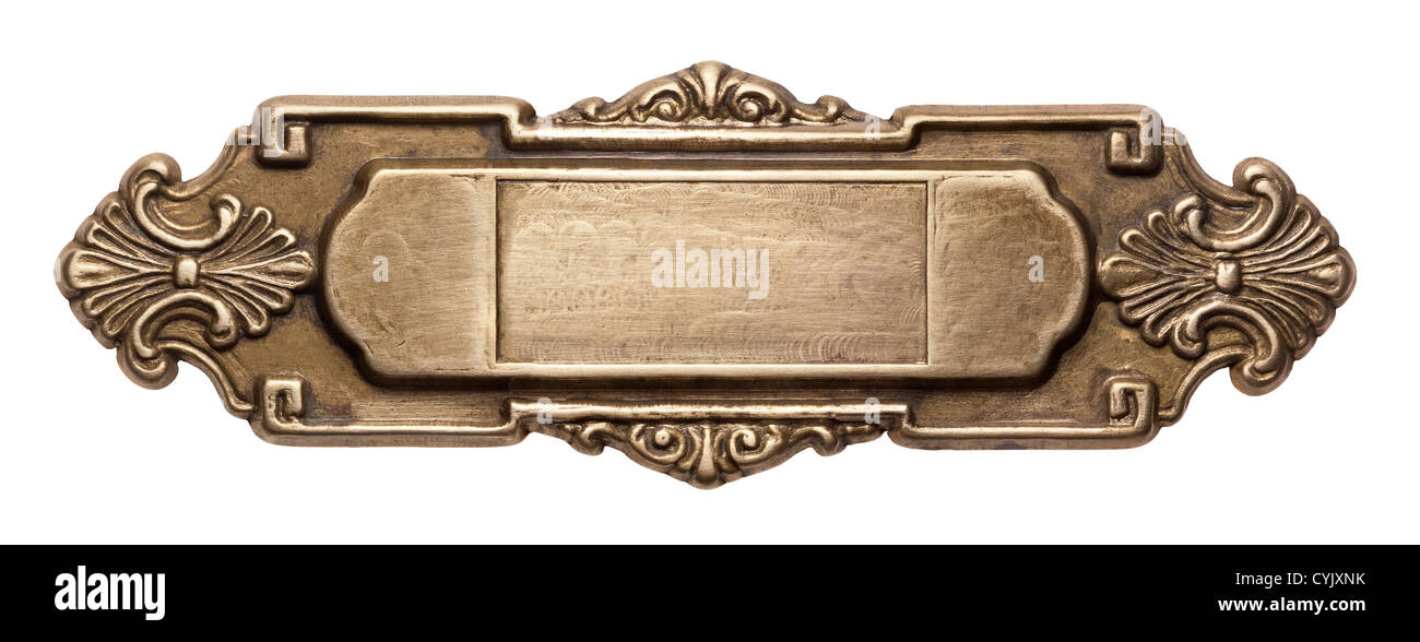 Vintage ornate metal frame, isolated Stock Photo Alamy