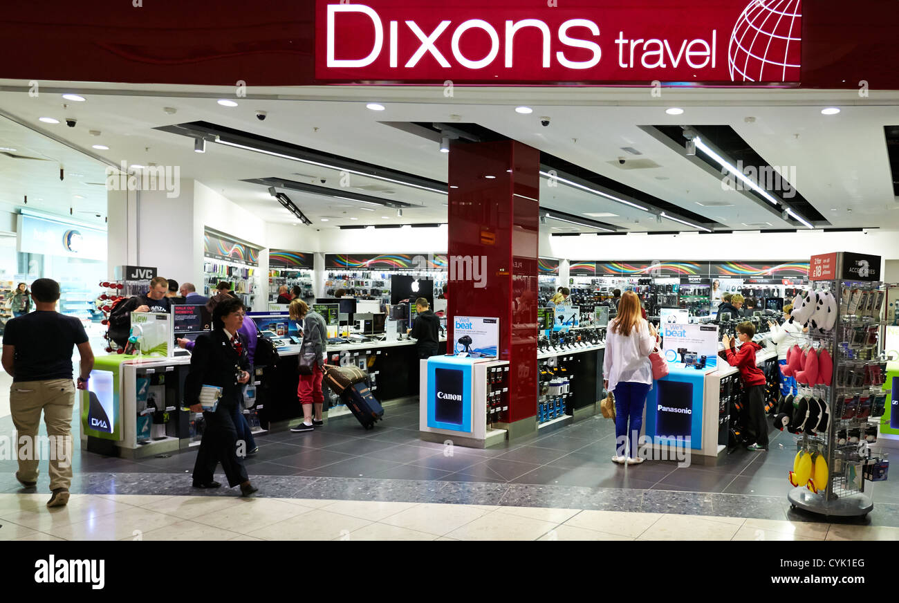 Revamped branch of electronic retailer Dixons at Gatwick Airport, London Stock Photo
