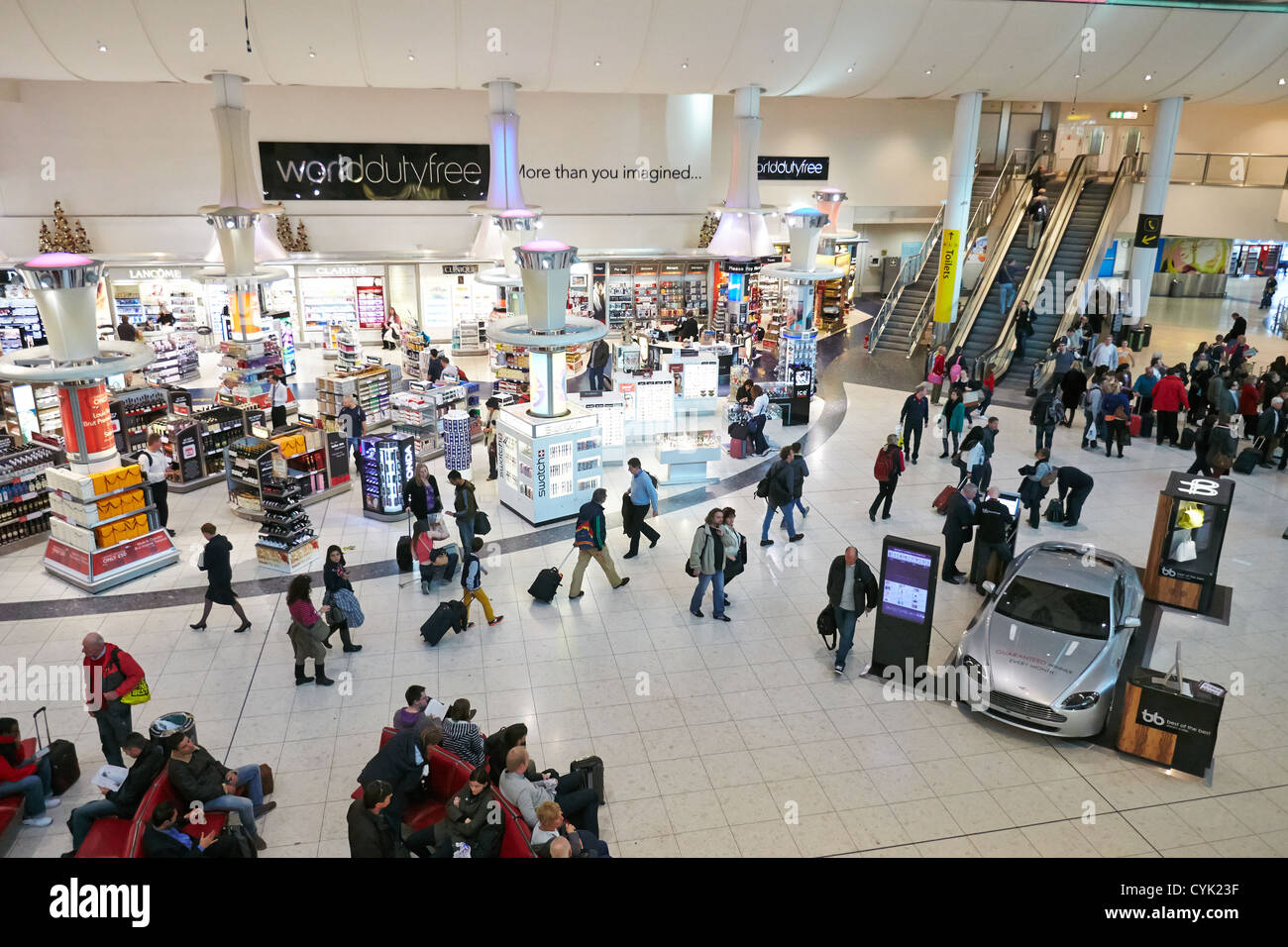 Duty free shopping on north terminal concourse at Gatwick Airport, London Stock Photo Alamy