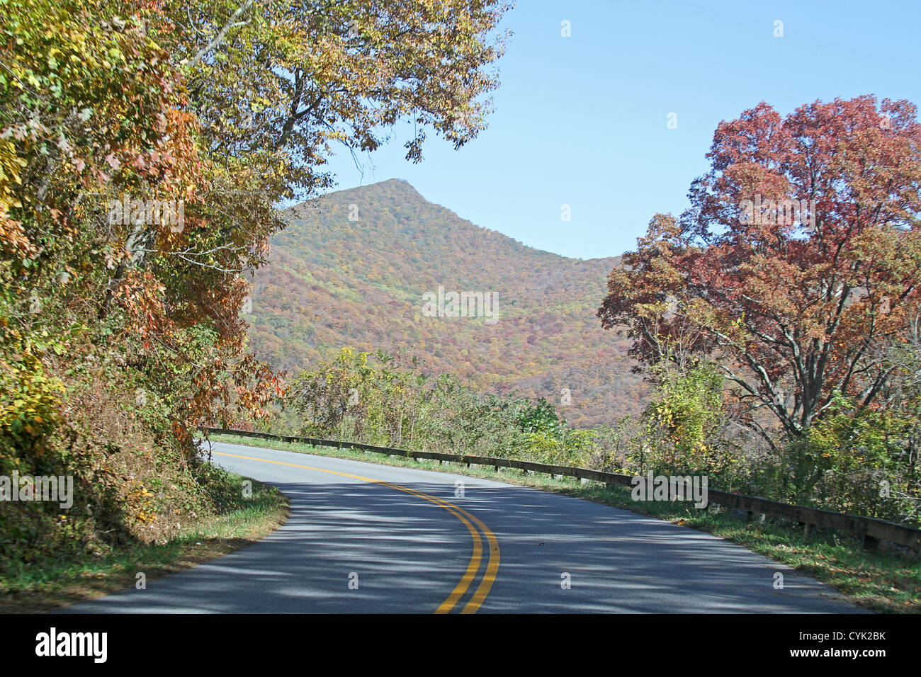 The Blue Ridge Parkway through the Autumn Appalachian Mountains Stock Photo Alamy