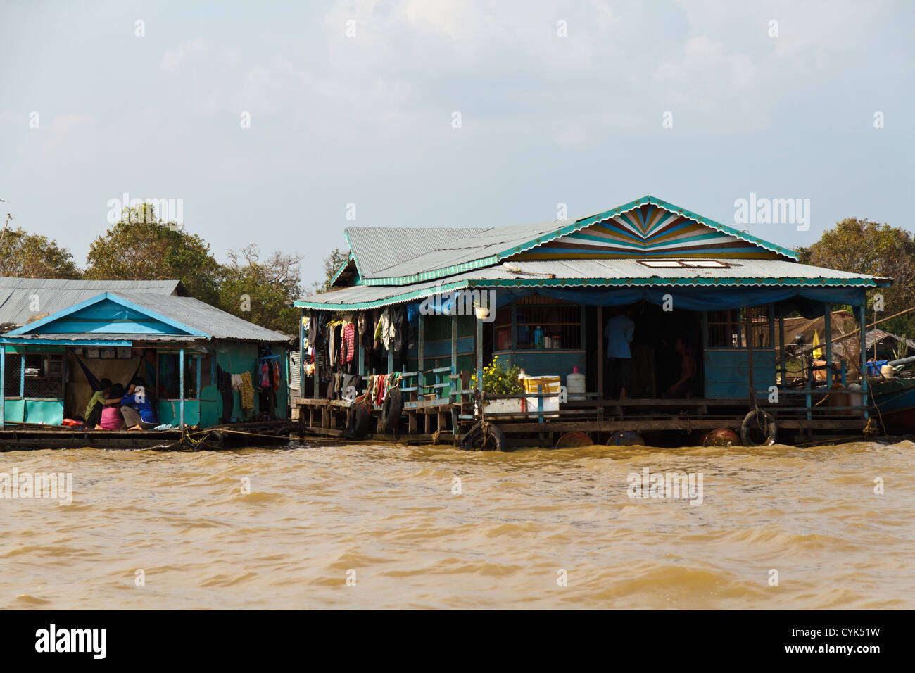 The floating Village Chong Khneas of the Vietnamese Minority on the ...