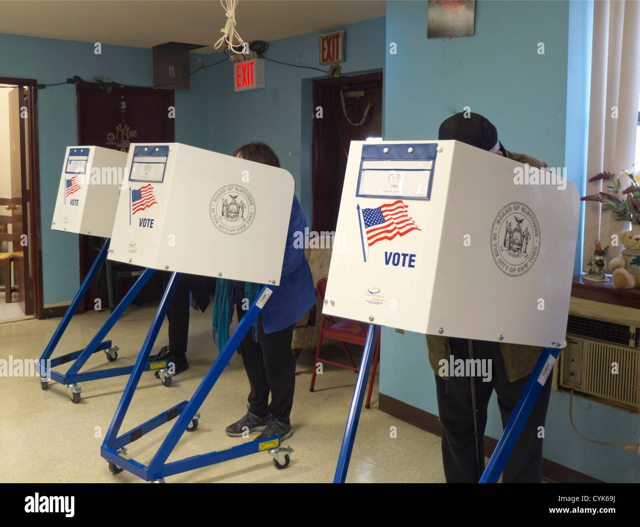 voting day in Brooklyn NY Stock Photo