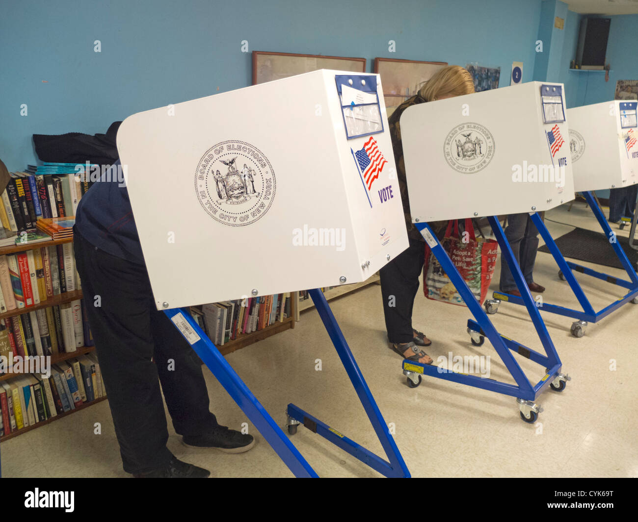 voting day in Brooklyn NY Stock Photo