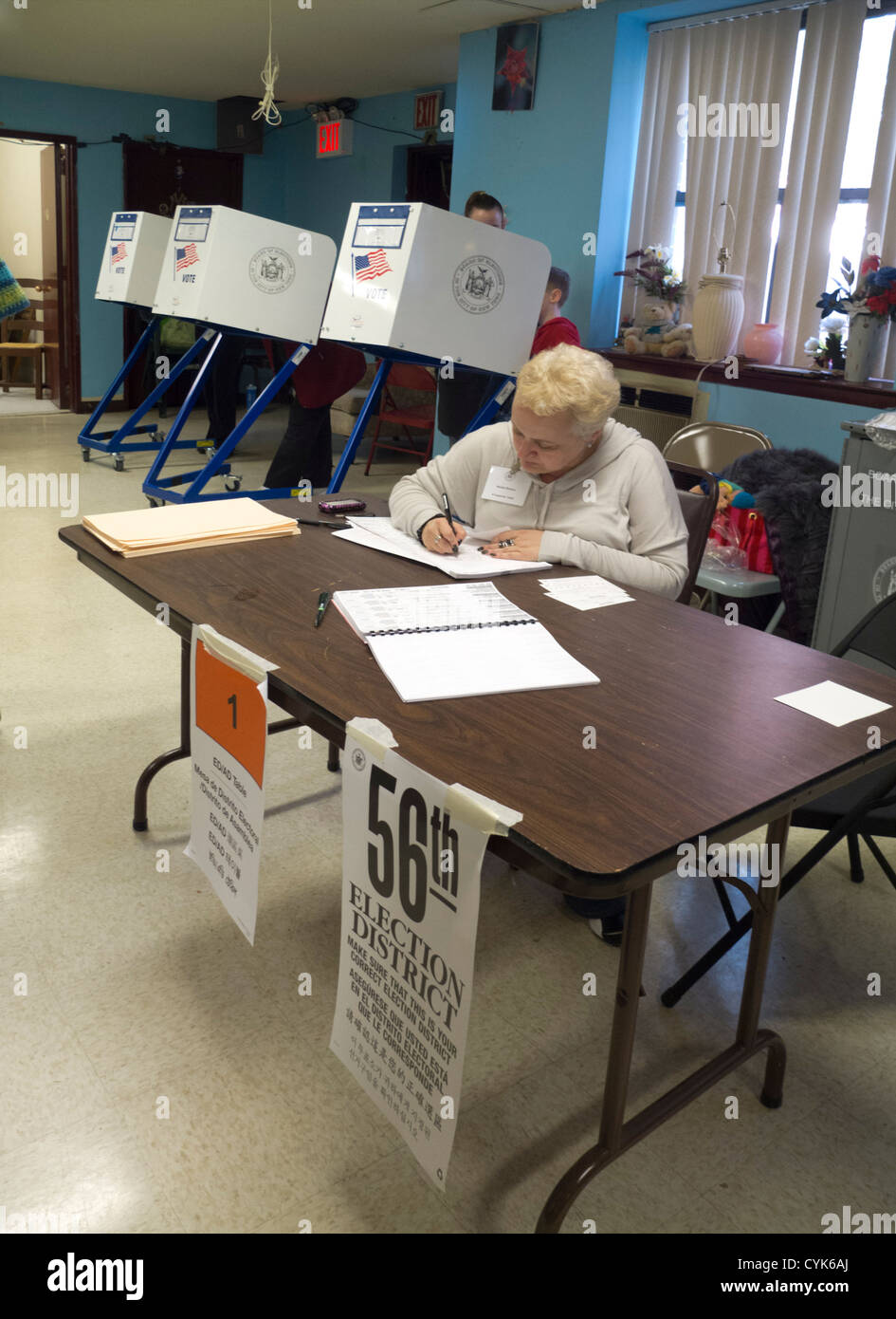 voting day in Brooklyn NY Stock Photo