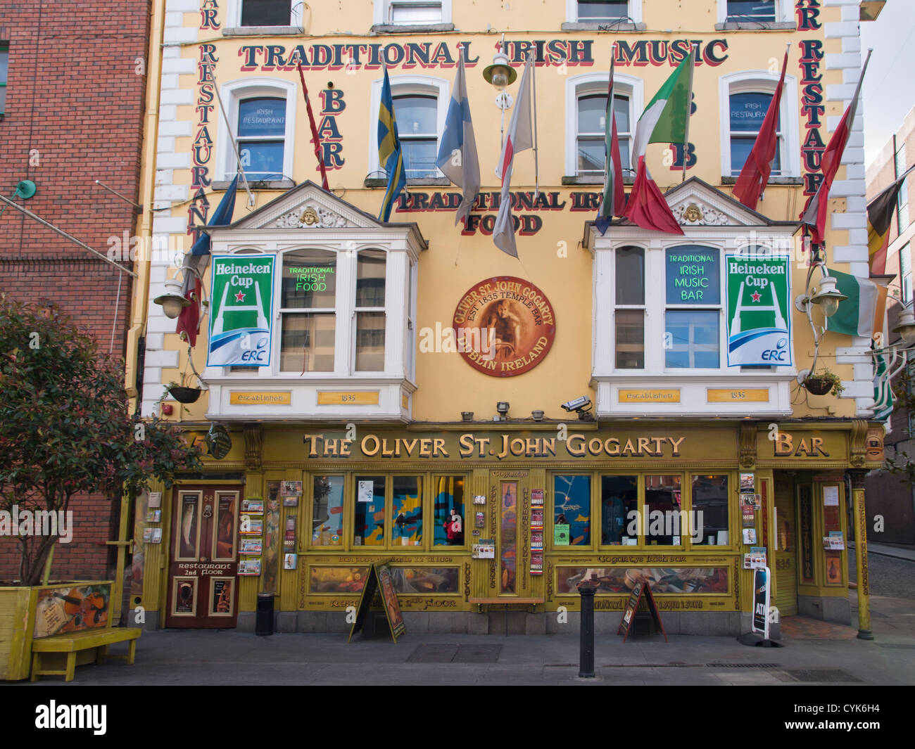 The Oliver St.John Gogarty bar and restaurant in the Temple Bar district of Dublin Ireland