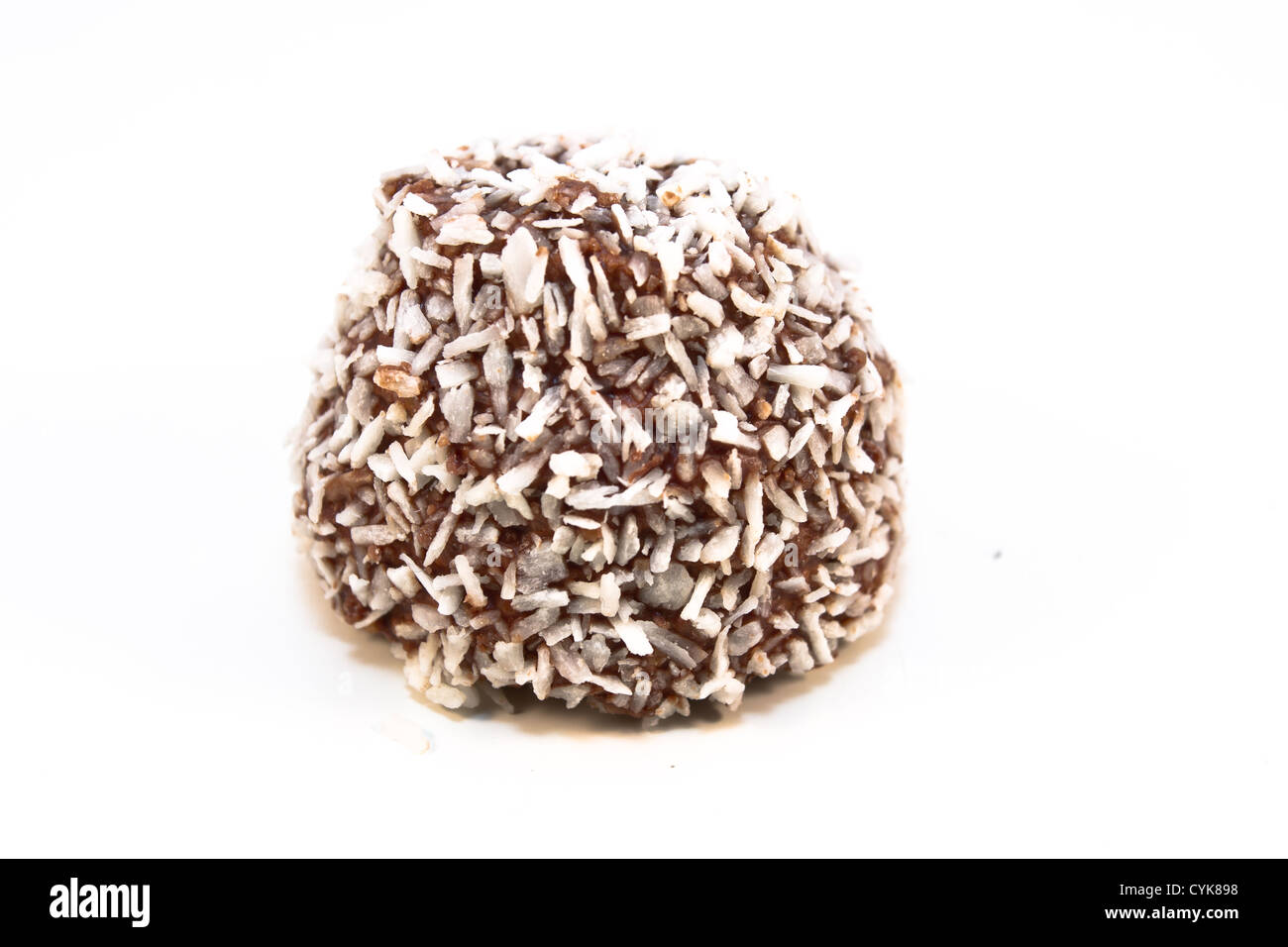 A single chocolate ball isolated on white background Stock Photo Alamy